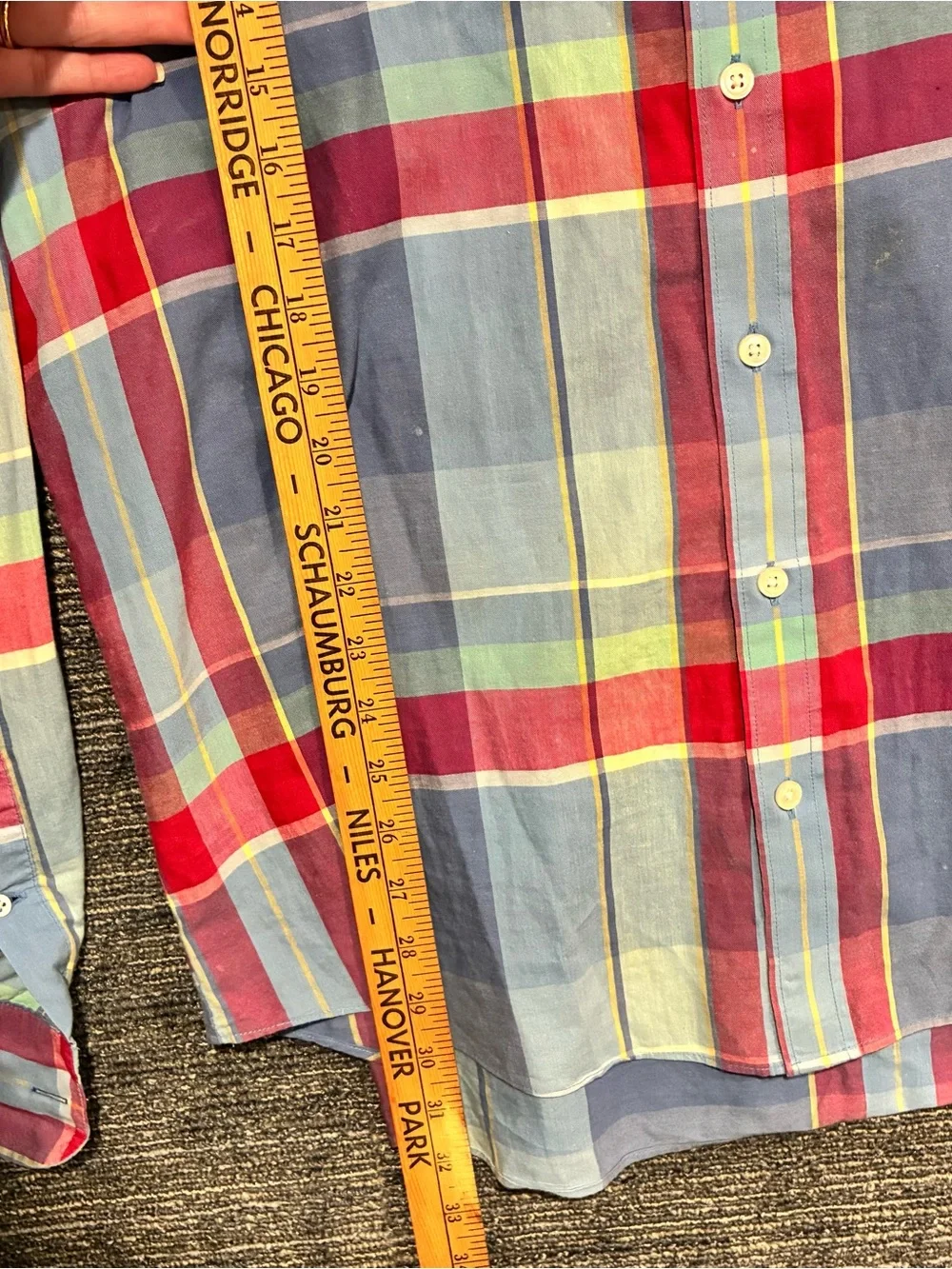 J. Crew Men's Plaid Button-Down Shirt in Blue, Pink & Cream